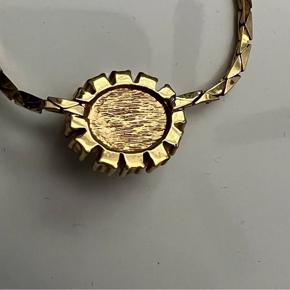 Vintage 1980s Christian Dior Signed Swarovski Crystal Faux Pearl Gold Necklace - Picture 11 of 16